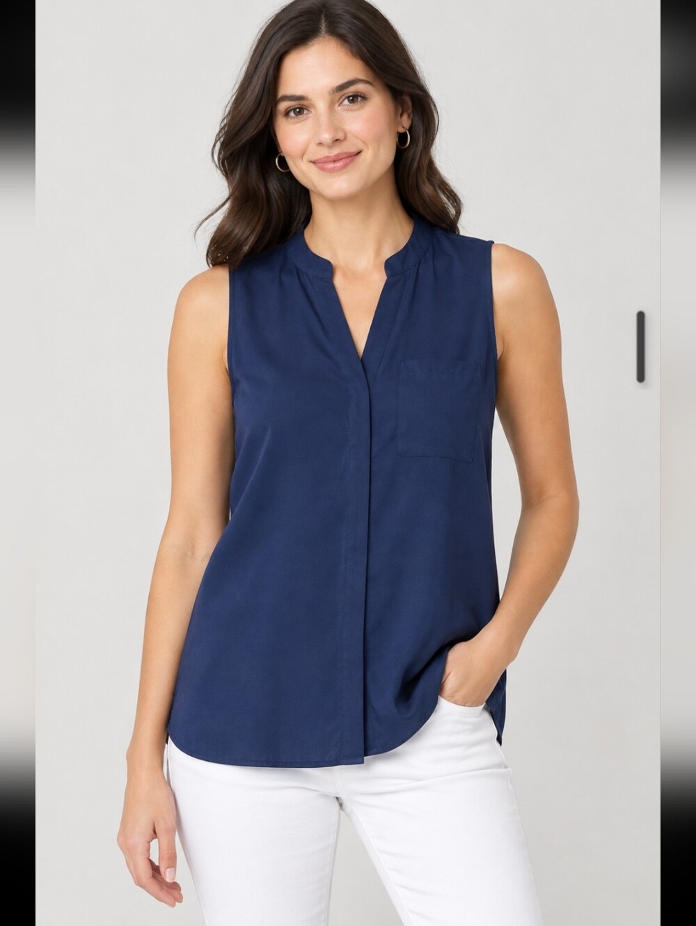 Theory Navy Blue Sleeveless Women's Top